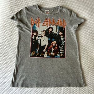 Junk Food‎ Clothing Def Leppard Tee Gray Size XS